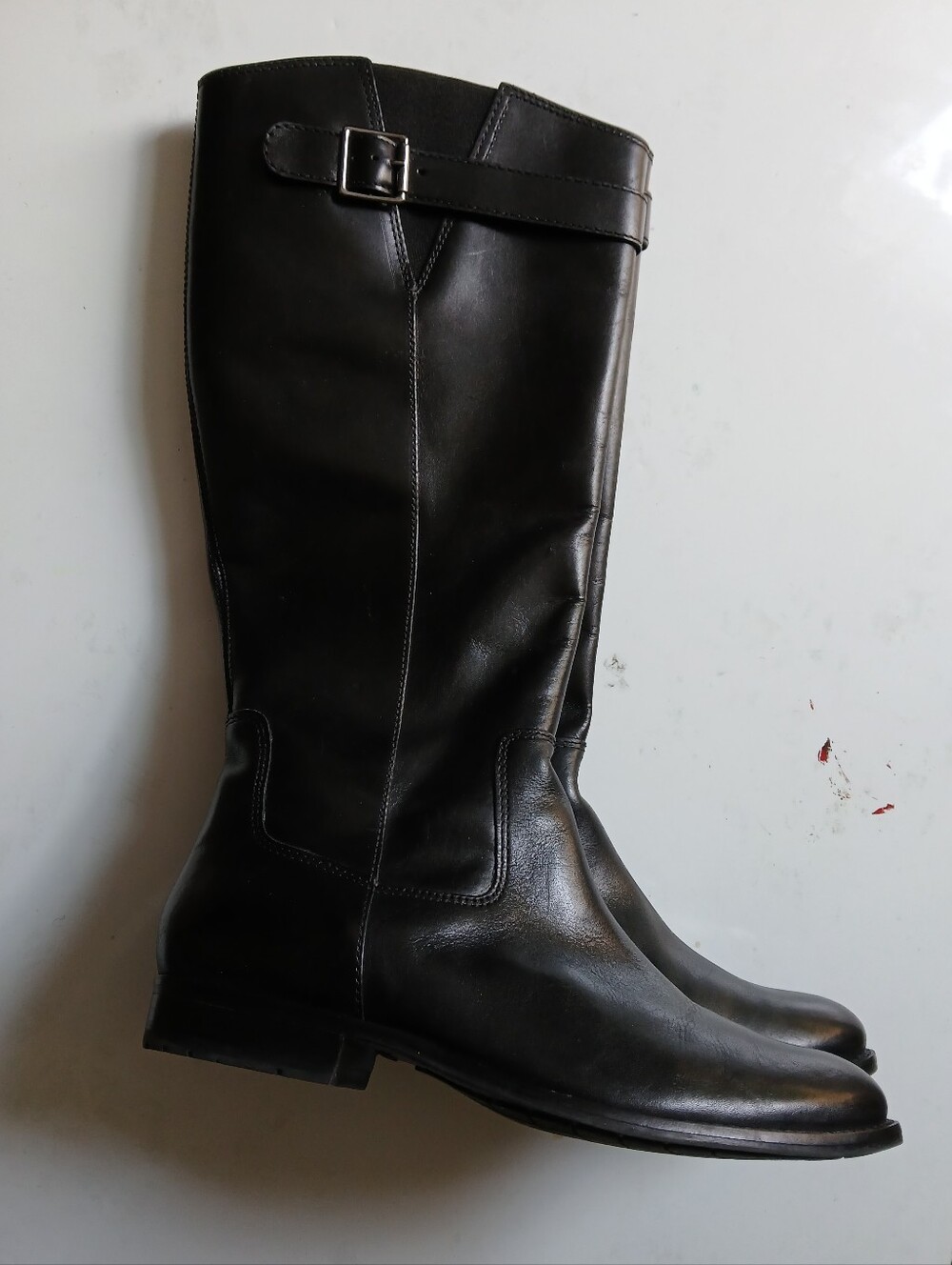 L.L.Bean Women's Black Leather Zip-Front Riding Boots Size 9M(B)